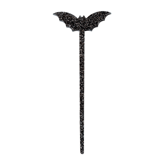 Bat and Crescent Moon Cocktail Swizzle/Hairstick Set