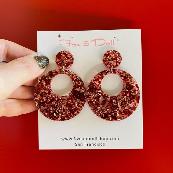 ECLIPSE Earrings - CHUNKY GLITTER COLORS