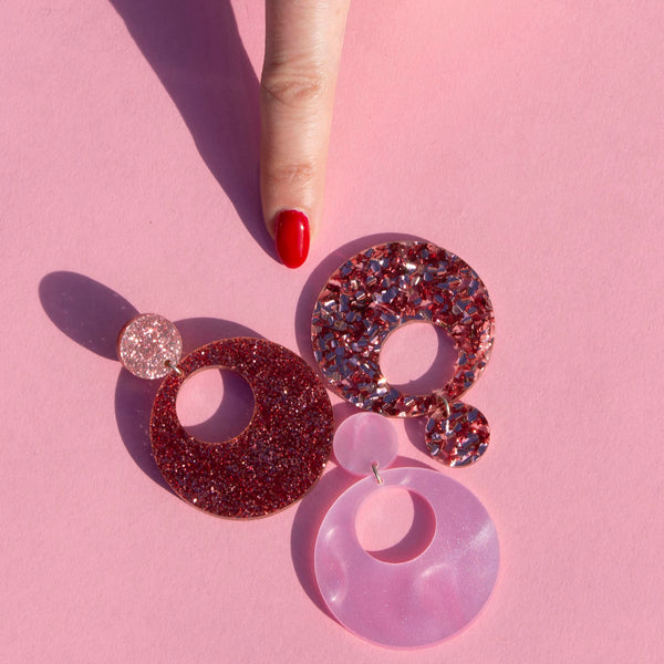 ECLIPSE Earrings - GLITTER COLORS