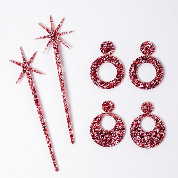 ECLIPSE Earrings - CHUNKY GLITTER COLORS