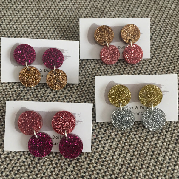 Double Dot Stud Earrings