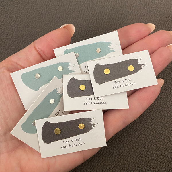 Gold Dot Stud Earrings - 3 sizes available