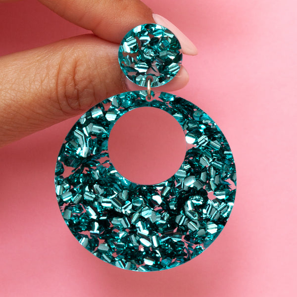 ECLIPSE Earrings - CHUNKY GLITTER COLORS