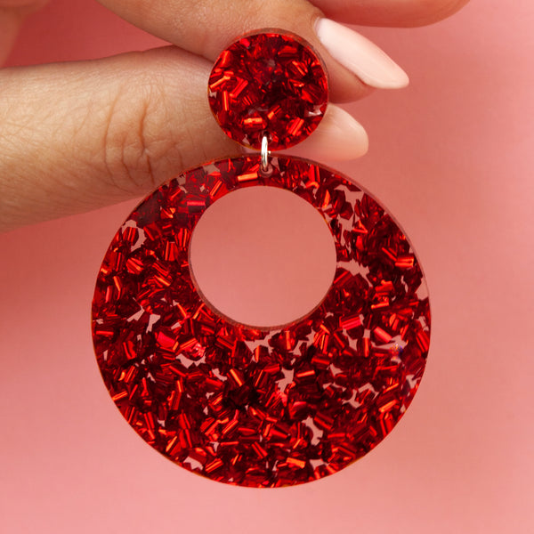 ECLIPSE Earrings - CHUNKY GLITTER COLORS