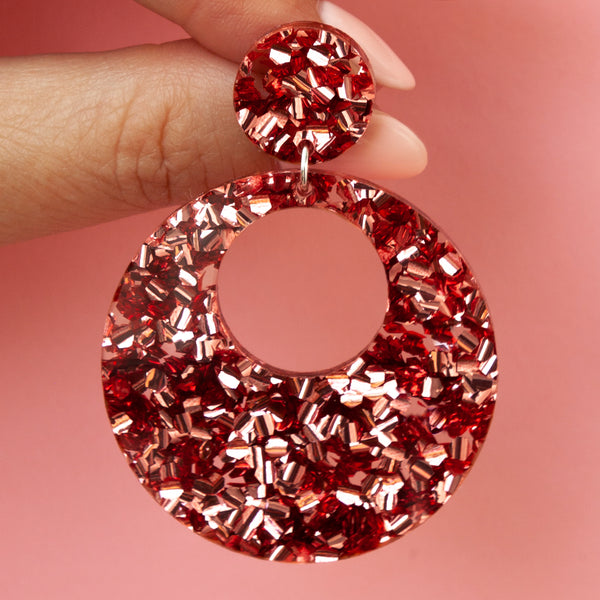 ECLIPSE Earrings - CHUNKY GLITTER COLORS