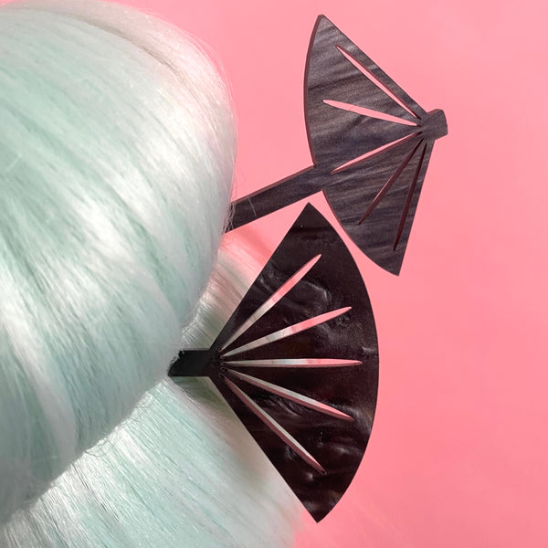 Fan and Parasol Hairsticks/ Cocktail Swizzles