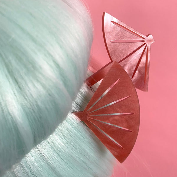 Fan and Parasol Hairsticks/ Cocktail Swizzles
