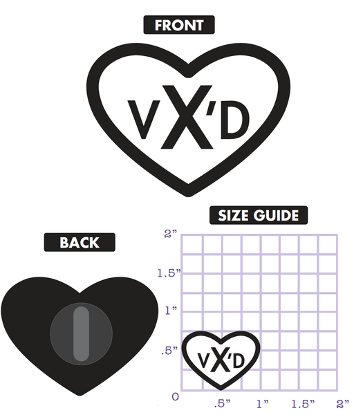 VX'D Pin - White or Pink