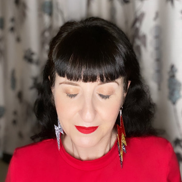 BOWIE MULTI-BOLT Asymmetrical Earrings