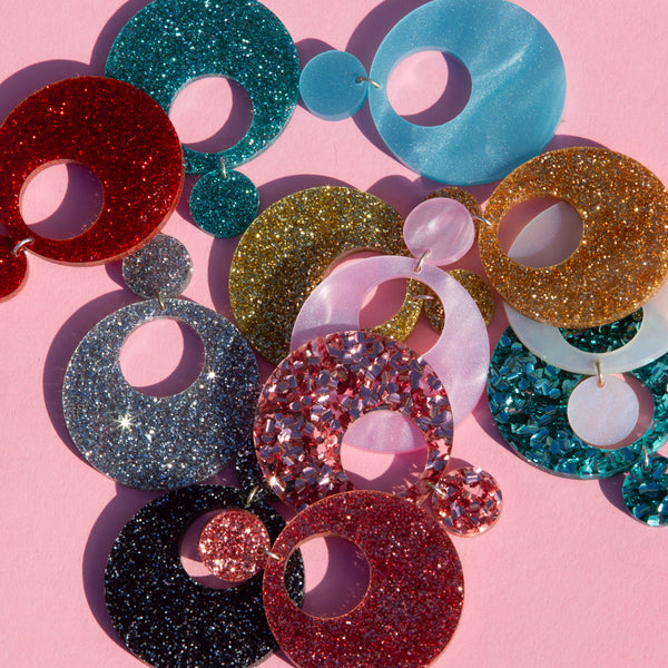 ECLIPSE Earrings - GLITTER COLORS