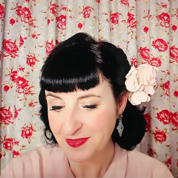 Hair Flower - light pink cluster
