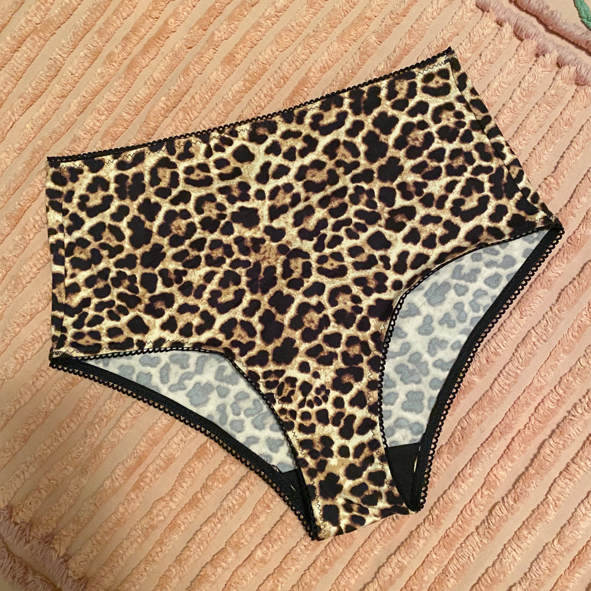 High Waisted Retro Panty - Leopard Print – Fox & Doll