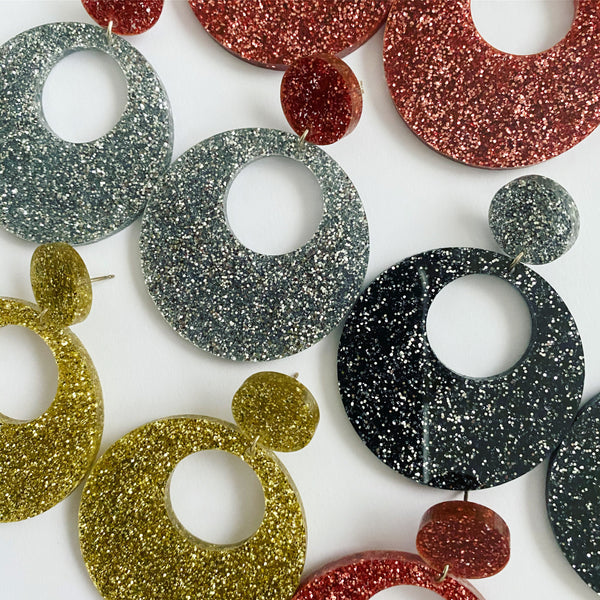ECLIPSE Earrings - GLITTER COLORS