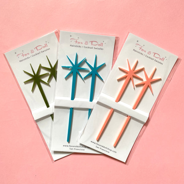 Mod Solids Starburst Hairsticks
