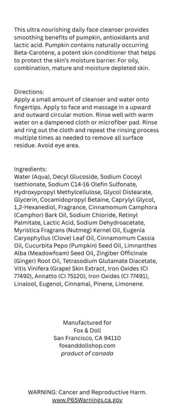 Vitamin Rich Pumpkin Cleanser