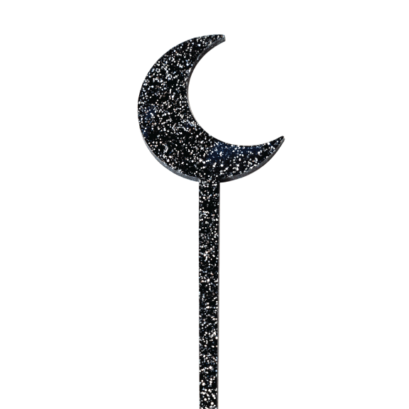 Bat and Crescent Moon Cocktail Swizzle/Hairstick Set