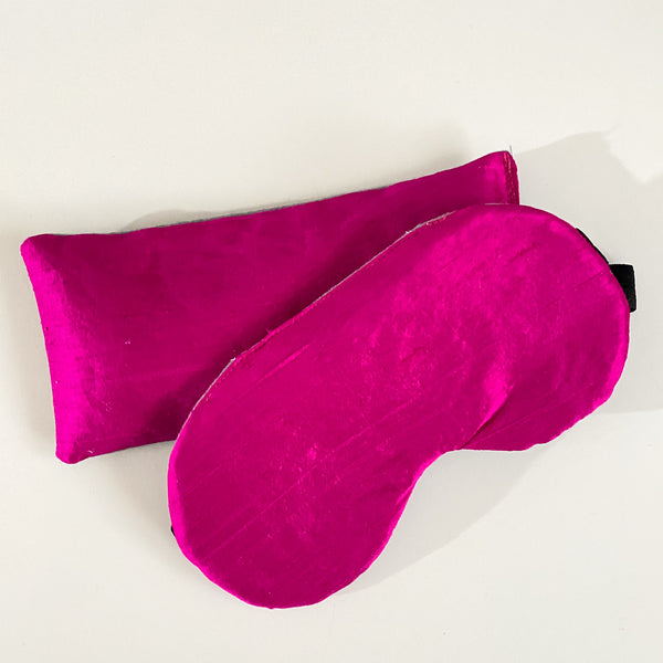 Pink Sleep Mask and Eye Pillow Set