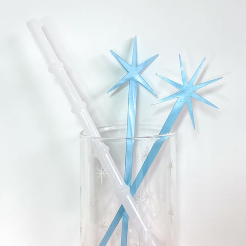 Milky Quartz Tiki Bamboo Glass Straw