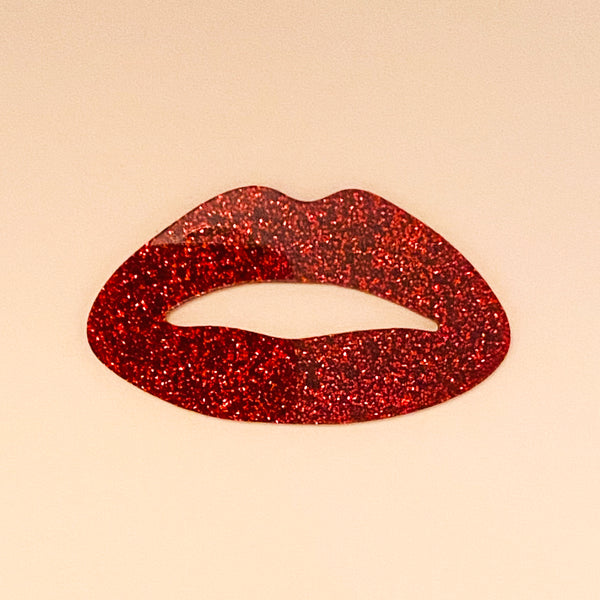 HEDWIG Glitter Lips Pin