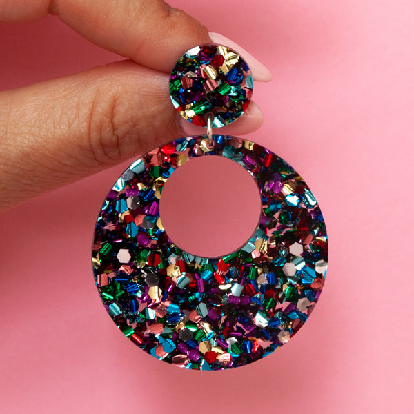 ECLIPSE Earrings - CHUNKY GLITTER COLORS