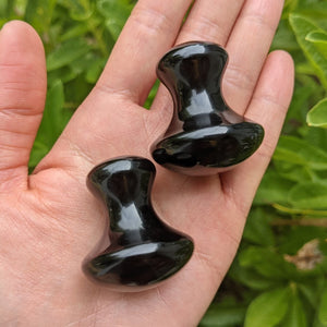 Obsidian Gua Sha Mushroom